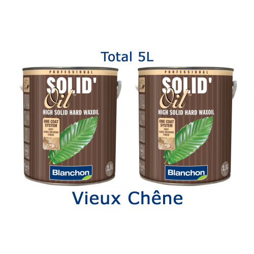 Blanchon SOLID'OIL  5 ltr (two 2.5 ltr cans) Vieux chêne 06402852 (BL)